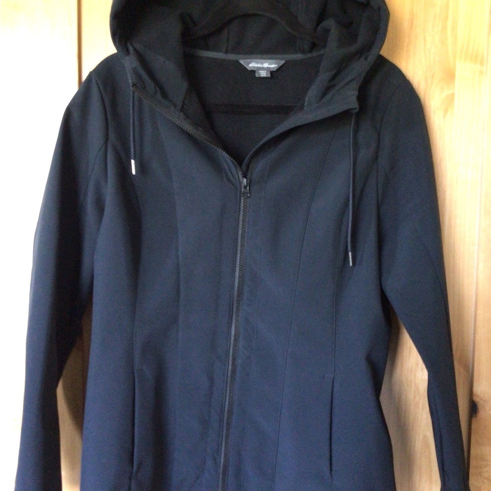 Eddie Bauer Fleece lined, wind and water shedding women’s Jacket.